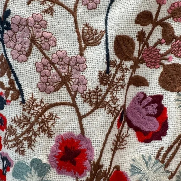 Anthropologie White and Red Halter A-line Midi Dress - Picture 6 of 7